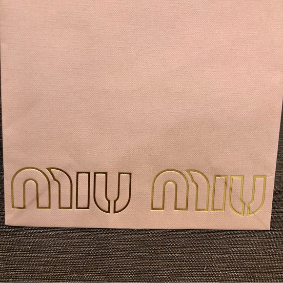 Authentic MIU MIU pink small gift bag with ribbon. Excellent condition. - Picture 3 of 5